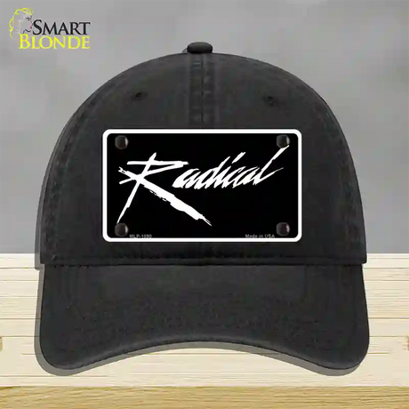Radical Novelty License Plate Hat Unconstructed Cotton / Black