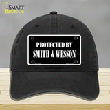 Smith And Wesson Novelty License Plate Hat Unconstructed Cotton / Black