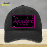 Spoiled Bitch Novelty License Plate Hat Unconstructed Cotton / Black