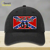 Good Ol Boys Confederate Flag Novelty License Plate Hat Unconstructed Cotton / Black