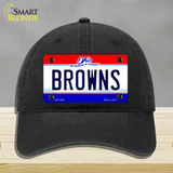 Browns Ohio State Novelty License Plate Hat Unconstructed Cotton / Black