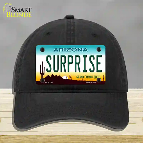 Surprise Arizona Novelty License Plate Hat Unconstructed Cotton / Black