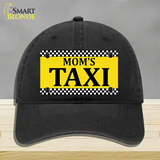 Moms Taxi Novelty License Plate Hat Unconstructed Cotton / Black