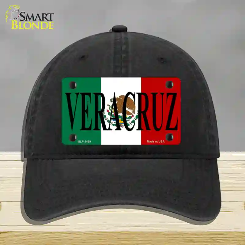 Veracruz Novelty License Plate Hat Unconstructed Cotton / Black
