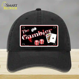 Gambler Novelty License Plate Hat Unconstructed Cotton / Black