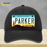 Parker Arizona Novelty License Plate Hat Unconstructed Cotton / Black