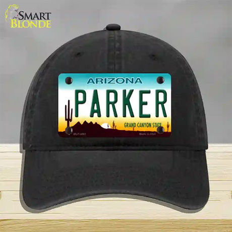 Parker Arizona Novelty License Plate Hat Unconstructed Cotton / Black
