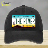 The River Arizona Novelty License Plate Hat Unconstructed Cotton / Black