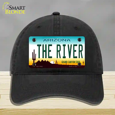 The River Arizona Novelty License Plate Hat Unconstructed Cotton / Black