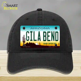 Gila Bend Arizona Novelty License Plate Hat Unconstructed Cotton / Black