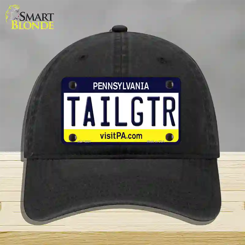 Tailgtr Pennsylvania Novelty License Plate Hat Unconstructed Cotton / Black