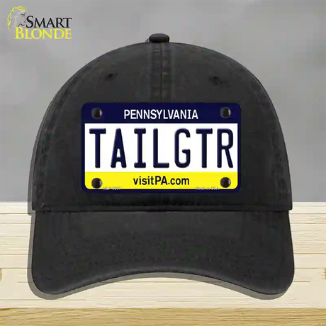 Tailgtr Pennsylvania Novelty License Plate Hat Unconstructed Cotton / Black