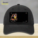 Tennis Offset Novelty License Plate Hat Unconstructed Cotton / Black