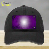 Purple White Fade Scratched Novelty License Plate Hat Unconstructed Cotton / Black