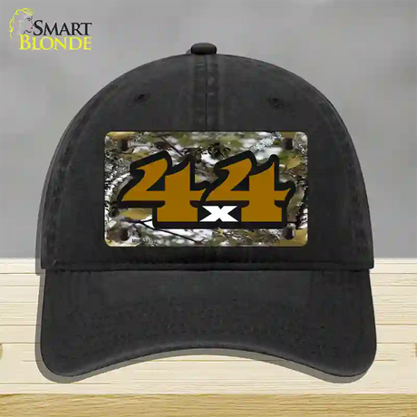 4x4 Camouflage Novelty License Plate Hat Unconstructed Cotton / Black