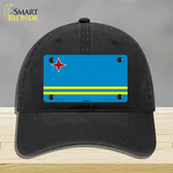Aruba Flag Novelty License Plate Hat Unconstructed Cotton / Black