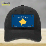 Kosovo Flag Novelty License Plate Hat Unconstructed Cotton / Black