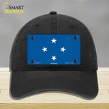 Micronesia Flag Novelty License Plate Hat Unconstructed Cotton / Black