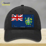 Pitcairn Islands Flag Novelty License Plate Hat Unconstructed Cotton / Black