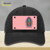 Virgin Mary Pink Novelty License Plate Hat Unconstructed Cotton / Black