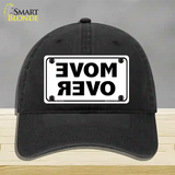 Move Over White Novelty License Plate Hat Unconstructed Cotton / Black