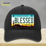 Blessed Arizona Novelty License Plate Hat Unconstructed Cotton / Black
