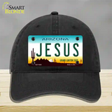 Jesus Arizona State Novelty License Plate Hat Unconstructed Cotton / Black