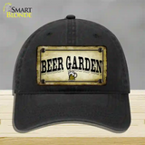 Beer Garden Novelty License Plate Hat Unconstructed Cotton / Black