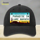 Paradise In Lake Havasu Arizona Novelty License Plate Hat Unconstructed Cotton / Black