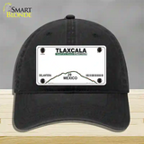 Tlaxcala Mexico Novelty License Plate Hat Unconstructed Cotton / Black