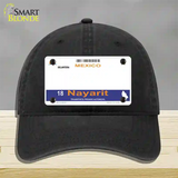 Nayarit Mexico Novelty License Plate Hat Unconstructed Cotton / Black