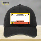 Guerrero Mexico Blank Novelty License Plate Hat Unconstructed Cotton / Black