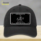 Cowgirl Butts Drive Me Nuts Novelty License Plate Hat Unconstructed Cotton / Black