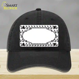 White Black Anchor Scallop Center Novelty License Plate Hat Unconstructed Cotton / Black