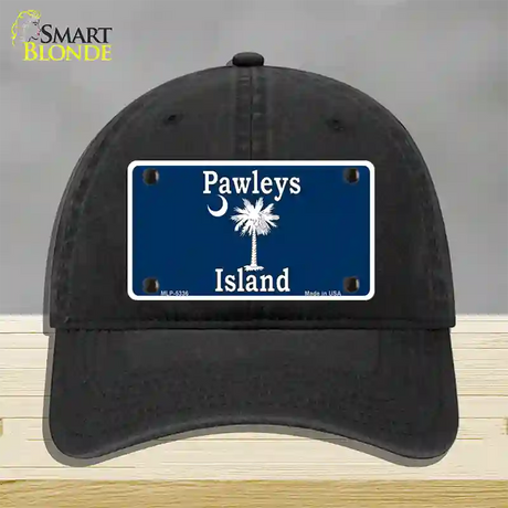 Pawleys Island Blue Novelty License Plate Hat Unconstructed Cotton / Black