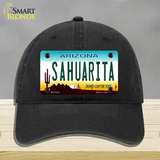 Sahuarita Arizona Novelty License Plate Hat Unconstructed Cotton / Black