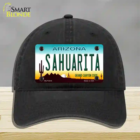 Sahuarita Arizona Novelty License Plate Hat Unconstructed Cotton / Black