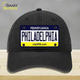 Philadelphia Pennsylvania State Novelty License Plate Hat Unconstructed Cotton / Black