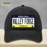 Valley Forge Pennsylvania State Novelty License Plate Hat Unconstructed Cotton / Black