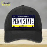 Penn State Pennsylvania State Novelty License Plate Hat Unconstructed Cotton / Black