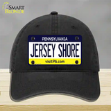 Jersey Shore Pennsylvania State Novelty License Plate Hat Unconstructed Cotton / Black