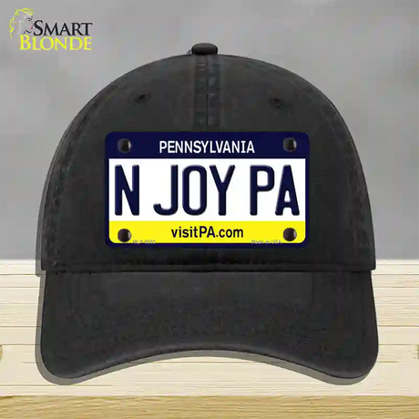 N Joy Pennsylvania State Novelty License Plate Hat Unconstructed Cotton / Black