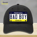 Bad Boy Pennsylvania State Novelty License Plate Hat Unconstructed Cotton / Black