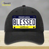 Blessed Pennsylvania State Novelty License Plate Hat Unconstructed Cotton / Black