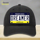 Dreamer Pennsylvania State Novelty License Plate Hat Unconstructed Cotton / Black