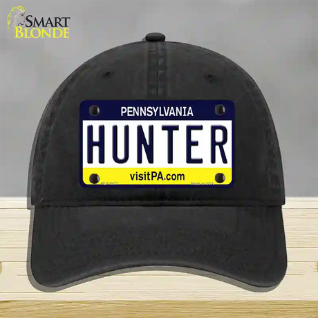 Hunter Pennsylvania State Novelty License Plate Hat Unconstructed Cotton / Black