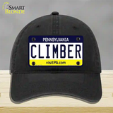 Climber Pennsylvania State Novelty License Plate Hat Unconstructed Cotton / Black