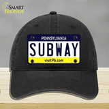 Subway Pennsylvania State Novelty License Plate Hat Unconstructed Cotton / Black