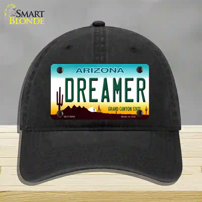 Arizona Dreamer Novelty License Plate Hat Unconstructed Cotton / Black