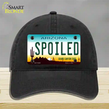 Arizona Spoiled Novelty License Plate Hat Unconstructed Cotton / Black